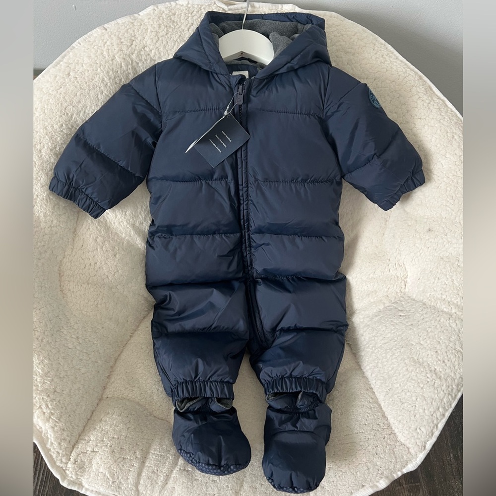 BABY GAP Navy Puffer Baby Snowsuit